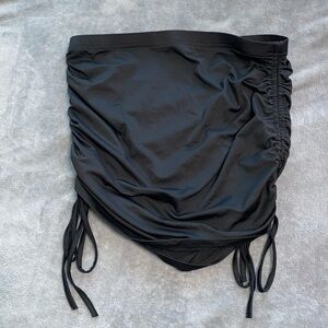 Black side tie skirt